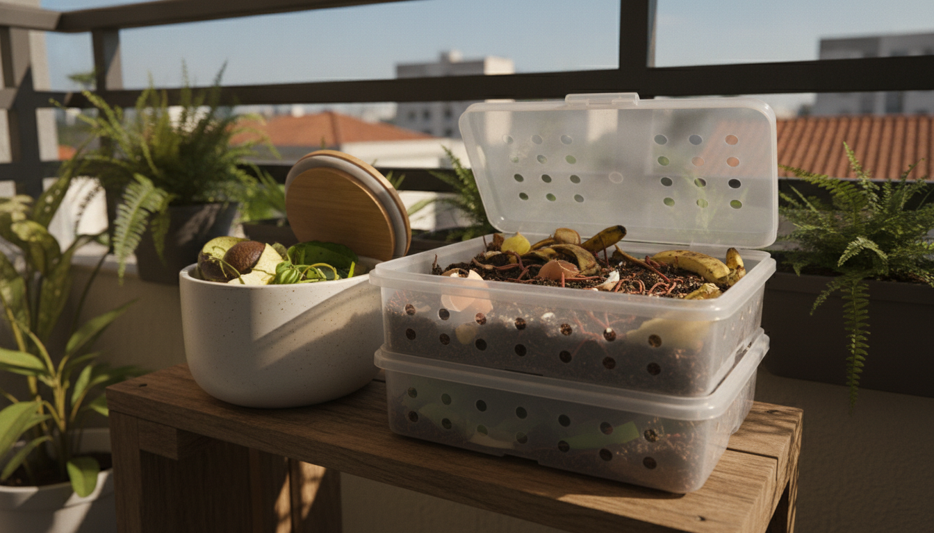 Compostagem ou minhocário: qual escolher para casa - Comece pequeno, mas comece hoje
